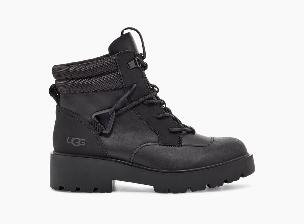 Ugg Tioga Hiker - Womens Rain Boots - Black - NZ (1463HZKMP)